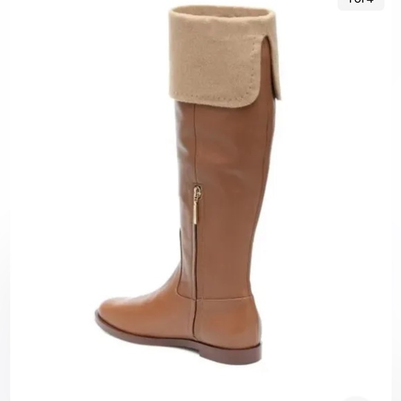 SOLD! Retail$1,185 MAX MARA Brigg Fold-over Leather Brown Boots. Sz:EU39/US8.5 - Picture 4 of 16